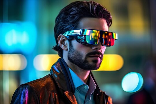 
It seems like you're referring to smart glasses, augmented reality (AR) goggles, or virtual reality (VR) devices that overlay digital information onto the user's field of view. 