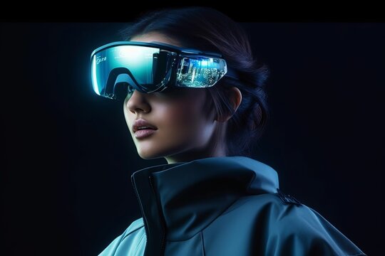 
It seems like you're referring to smart glasses, augmented reality (AR) goggles, or virtual reality (VR) devices that overlay digital information onto the user's field of view. 