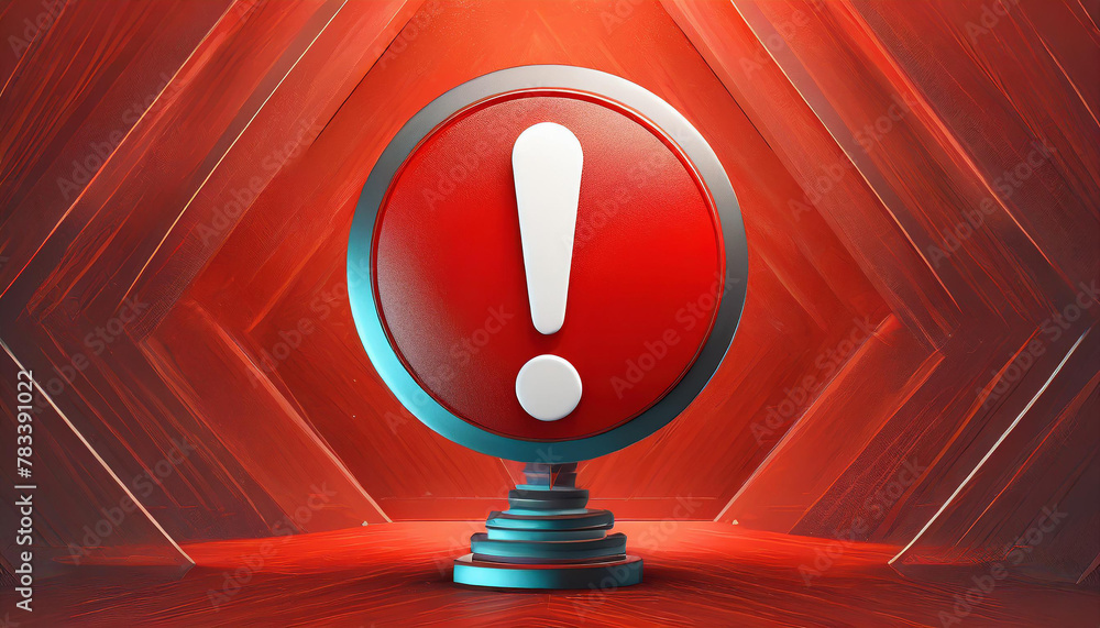 Poster red notification reminder icon chat message of attention alert alarm notice sign or flat design soci