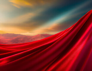 red silk bright colors background