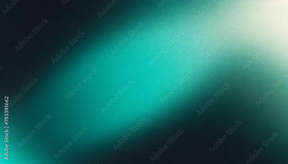 Poster teal black , template empty space , grainy noise grungy texture color gradient rough abstract backgr