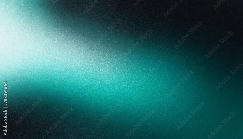 Poster teal black , template empty space , grainy noise grungy texture color gradient rough abstract backgr