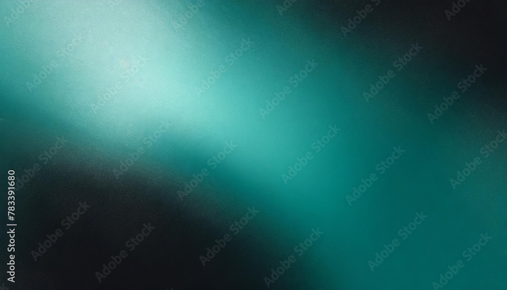 Poster teal black , template empty space , grainy noise grungy texture color gradient rough abstract backgr