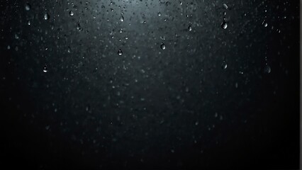 gray to dark black background with water drops from Generative AI - obrazy, fototapety, plakaty