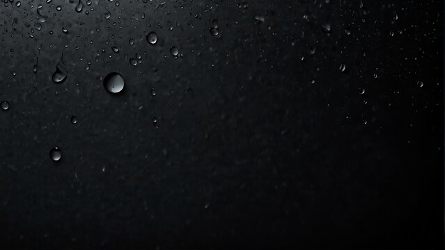 gray to dark black background with water drops from Generative AI