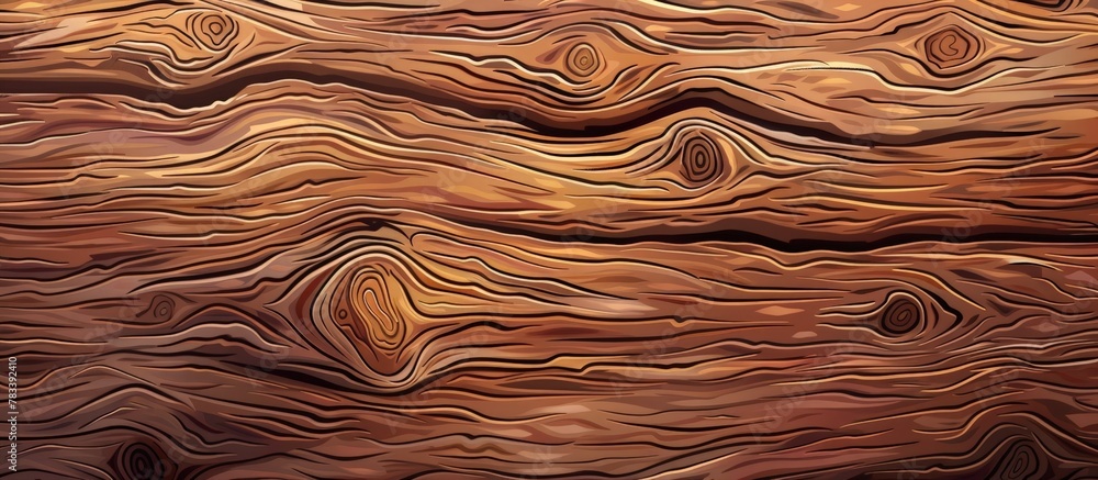 Poster detailed close-up showcasing an intricate and unique pattern of wood texture