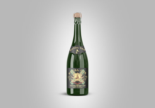 Champagne Bottle Mockup