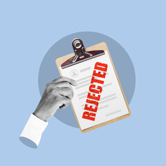 Rejected, Denial, Form, Document, Recruitment, Document, hand with document, Grab, File, Office...