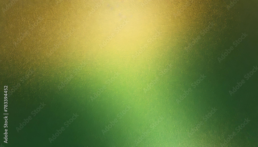 Wall mural green gold light , texture color gradient rough abstract background , shine bright light and glow template empty space grainy noise grungy