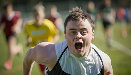Adaptive Athlete: Sports Enthusiast with Down Syndrome Competes and Wins in Adapted Sports Events. Learning Disability