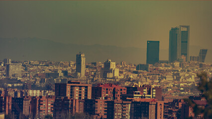 La boina de contaminación en Madrid