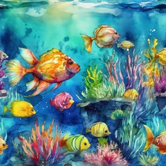 Naklejka premium fish in aquarium