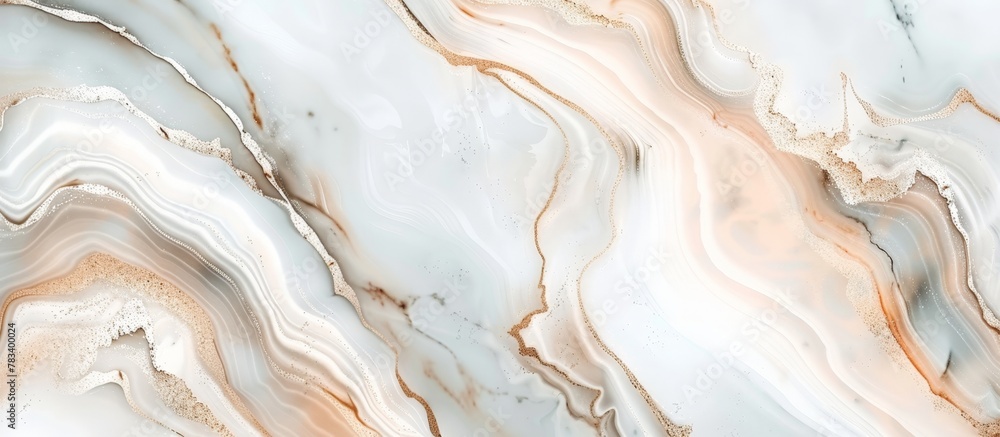 Poster close-up view of an exquisite pattern on a marble surface, showcasing intricate details and elegant 