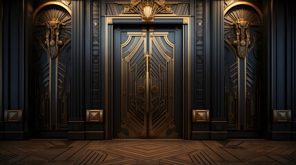 art deco interior of a hallway