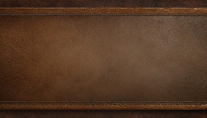 aged empty vi leather western frame stitch brown dirty background pattern texture space leather grunge dark border background brown copy design texture old dark abstract stress grunge blank closeup - obrazy, fototapety, plakaty