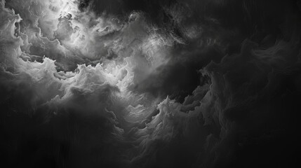 mysterious dark fog and smoke texture on black background abstract atmospheric effect digital art