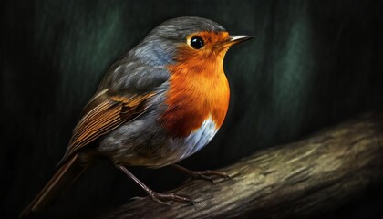 a detailed color pencil drawing of a beautiful robin in a realistic drawing style