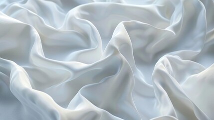 macro fabric fiber a closeup 3d illustration of white cloth or woven textile fibers
