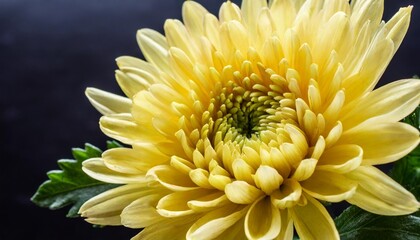 yellow chrysanthemum flower head
