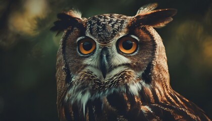 owl headshot with closeup of face