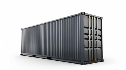 3d rendering of a shipping container isolated on white background