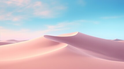 Pastel Pink Dunes under Soft Blue Sky - 783407006