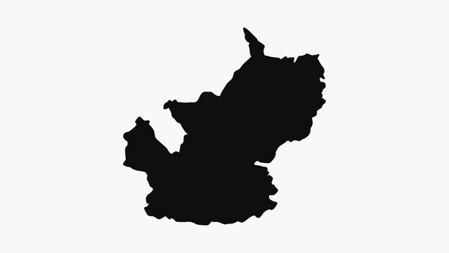 animation forming a map of Nuwara Eliya in Sri Lanka