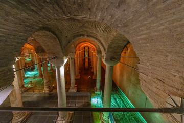 Turkey;Istanbul;2024 March 21; The Basilica Cistern - underground water reservoir build by Emperor...