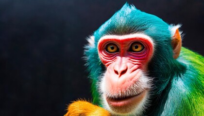 pop art monkey a colorful and unique digital artwork ai generative