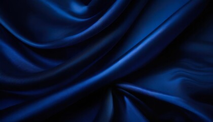 navy blue silk satin dark elegant luxury abstract background with space for design shiny smooth...