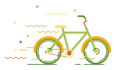 Bicycle icon in stroke style. Bicycle icon, bike on white background vector illustration - 783410034