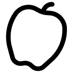 Black vector icon of an apple
