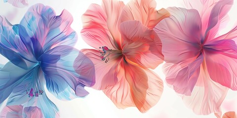 Floral flower texture illustration on white background