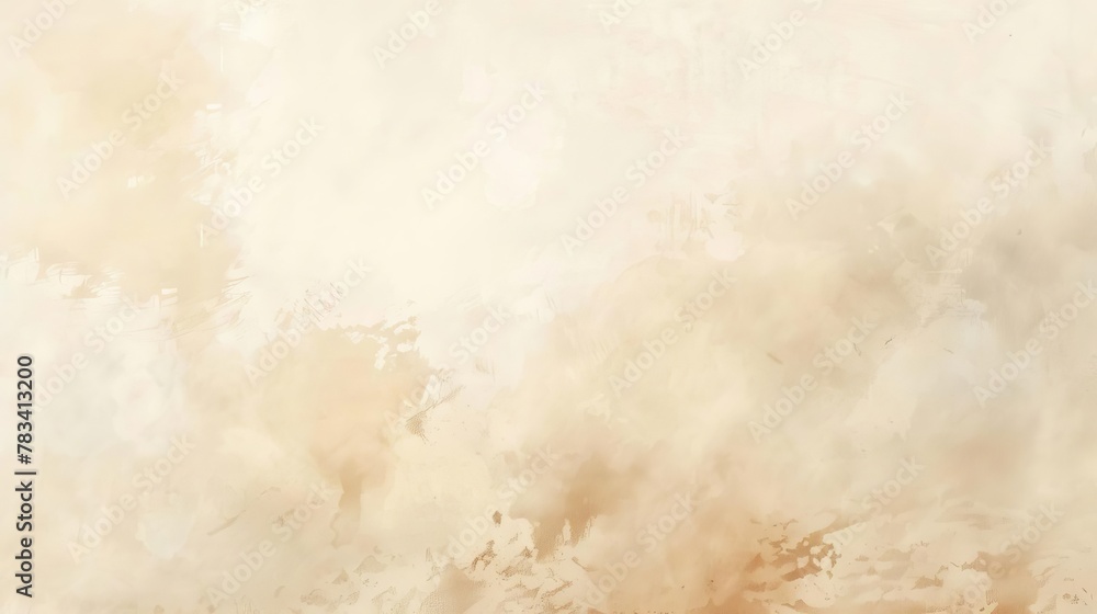 Poster soft beige watercolor background with subtle texture and gradient abstract ai generated art