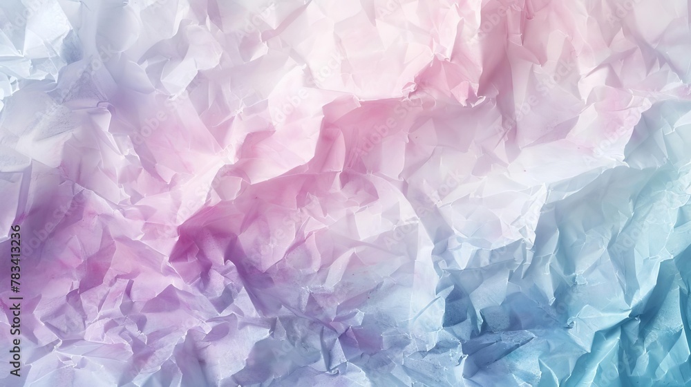 Aufkleber soft crumpled paper texture background in pastel hues creating a delicate and ethereal abstract comp