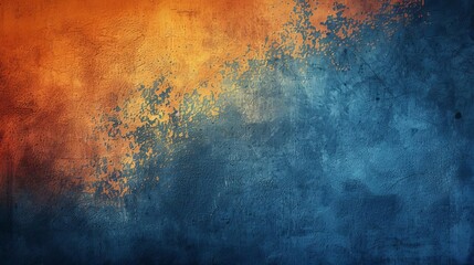 retro grungy blue and orange gradient background abstract textured illustration - obrazy, fototapety, plakaty
