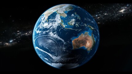 satellite view of earth focused on australia and oceania region 3d rendering - obrazy, fototapety, plakaty