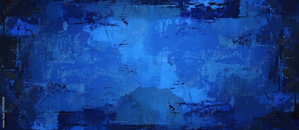 Canvas Prints Blue artistic creation set against a dark background, showcasing unique abstract patterns and textures