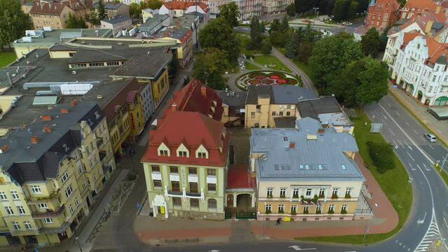 Small Council Slupsk Maly Ratusz Plac Zwyciestwa Aerial View Poland