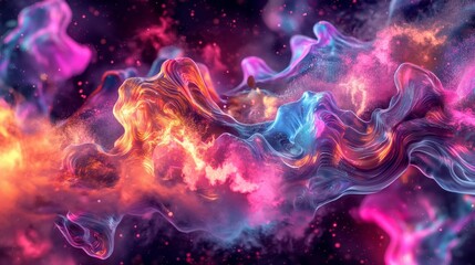 colorful abstract background with smoke