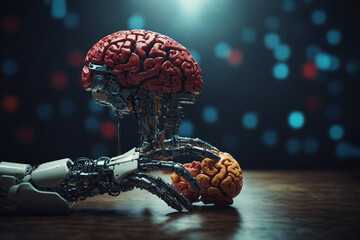 Artificial intelligence. Illustration. The concept.The study of artificial intelligence.