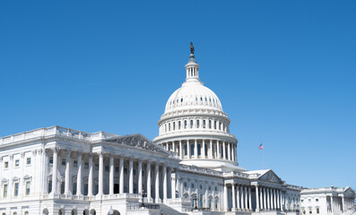 The US Capitol in Washington DC. Capitol Building. US National Capitol in Washington, DC. American landmark.