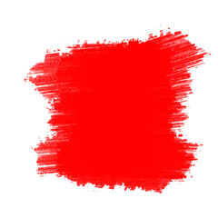 Red stroke of paint isolated on white background with clipping mask (alpha channel) for quick isolation. Easy to selection object.
