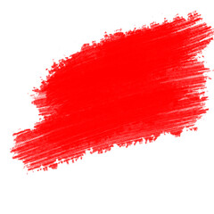 Red stroke of paint isolated on white background with clipping mask (alpha channel) for quick isolation. Easy to selection object.
 - obrazy, fototapety, plakaty