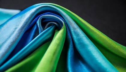 colorful fabric backgrounds silk fabric texture luxurious background green and blue iridescent floaty fabric on black backgrounds trend colors and fabrics of 2024 the most preferred fabrics