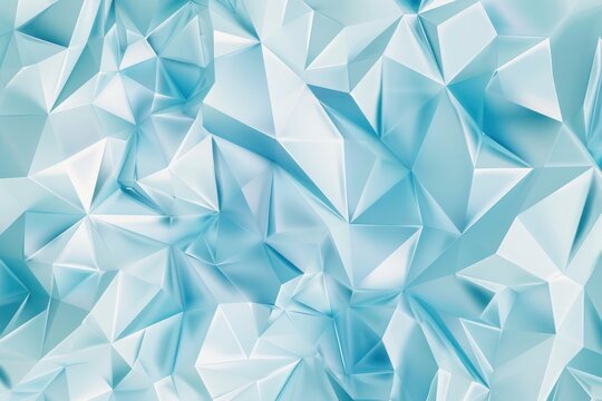 Abstract geometric background with light blue polygons, great for graphic design use, modern light blue monochrome background