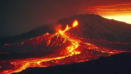 Rolgordijnen hot magma background © Lauren