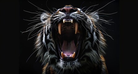 Fierce Tiger Roaring in the Dark