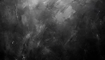 Rolgordijnen grunge black concrete wall texture background black and white tone © Tomas