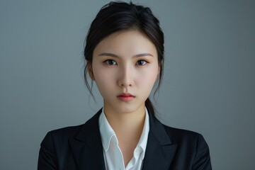 Confident young businesswoman in a formal suit